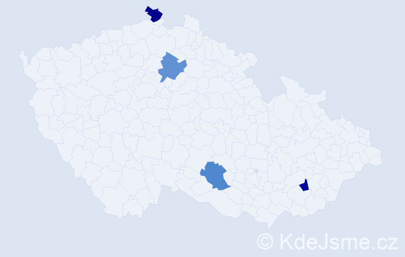 Jméno: 'Urantuya', počet výskytů 4 v celé ČR