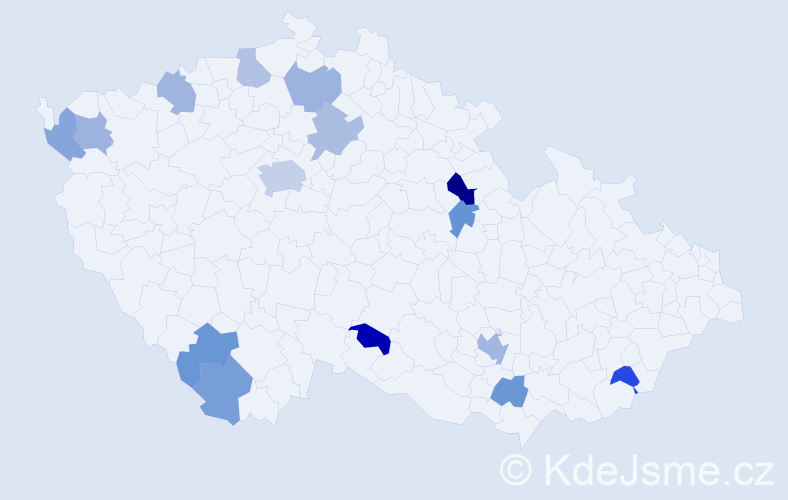 Jméno: 'Martin Josef', počet výskytů 22 v celé ČR