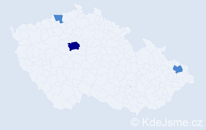 Jméno: 'Le Huy', počet výskytů 5 v celé ČR