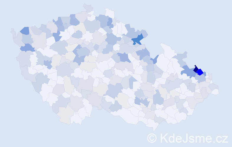Jméno: 'Rita', počet výskytů 585 v celé ČR