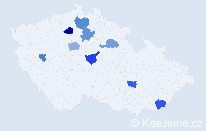 Jméno: 'Boldbaatar', počet výskytů 13 v celé ČR