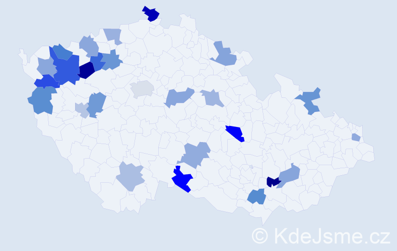 Jméno: 'Piroška', počet výskytů 30 v celé ČR