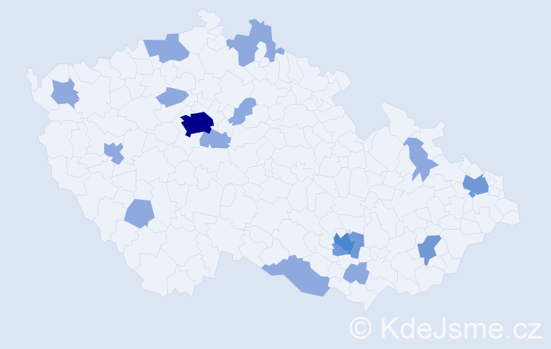 Jméno: 'Tanja', počet výskytů 29 v celé ČR