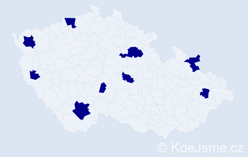 Jméno: 'Petr Adam', počet výskytů 9 v celé ČR