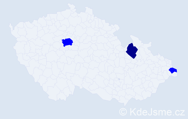 Jméno: 'Mateusz Jan', počet výskytů 4 v celé ČR