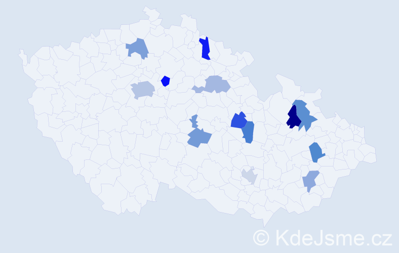 Jméno: 'Erin', počet výskytů 17 v celé ČR