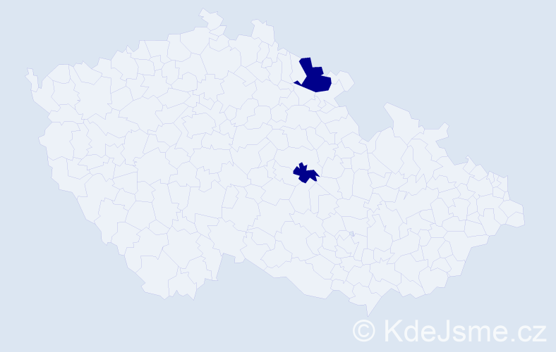 Jméno: 'Elen Viktorie', počet výskytů 2 v celé ČR