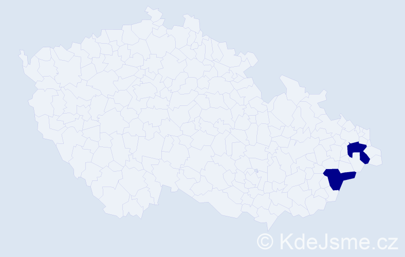 Jméno: 'Daren', počet výskytů 2 v celé ČR
