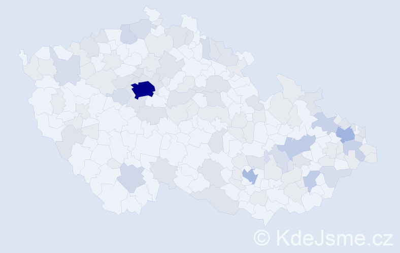 Jméno: 'Olivie', počet výskytů 228 v celé ČR