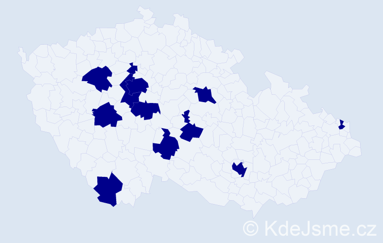 Jméno: 'Ildiko', počet výskytů 12 v celé ČR