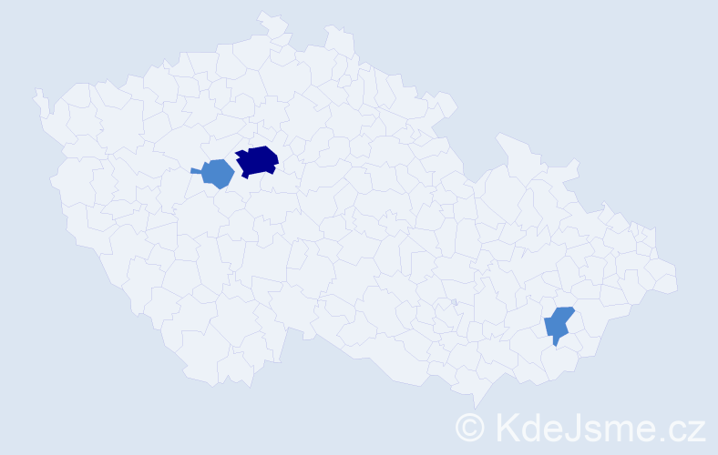 Jméno: 'Robert David', počet výskytů 5 v celé ČR