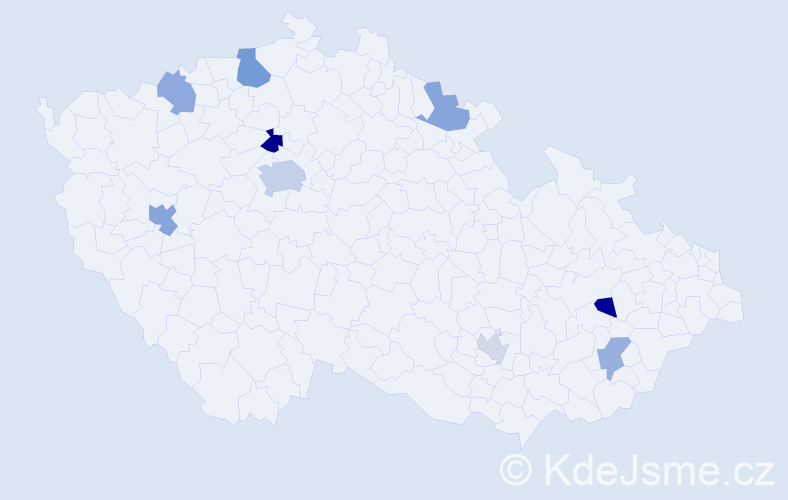 Jméno: 'Ihor', počet výskytů 15 v celé ČR