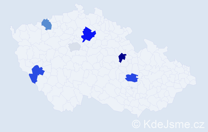 Jméno: 'Ksenija', počet výskytů 7 v celé ČR