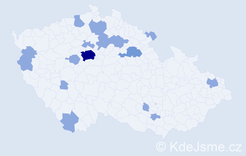 Jméno: 'Karyna', počet výskytů 23 v celé ČR