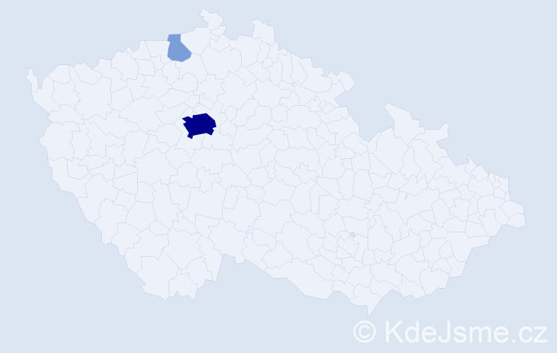 Jméno: 'Yerlan', počet výskytů 9 v celé ČR