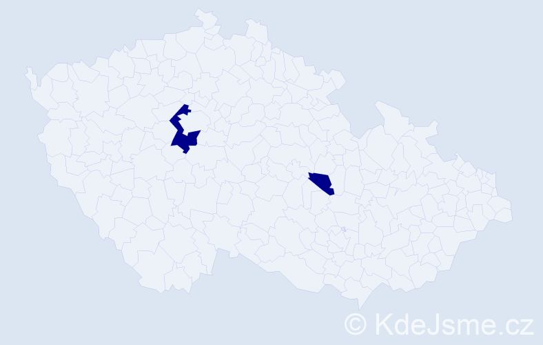 Jméno: 'Jakub-Vladislav', počet výskytů 2 v celé ČR