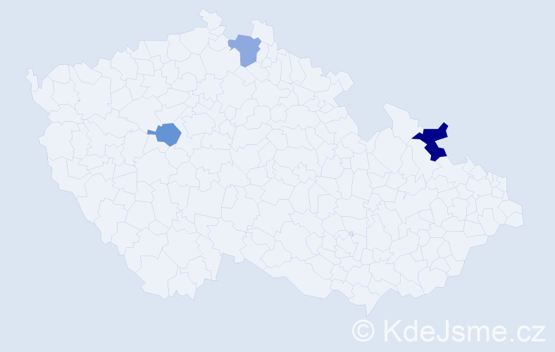 Jméno: 'Alexios', počet výskytů 4 v celé ČR