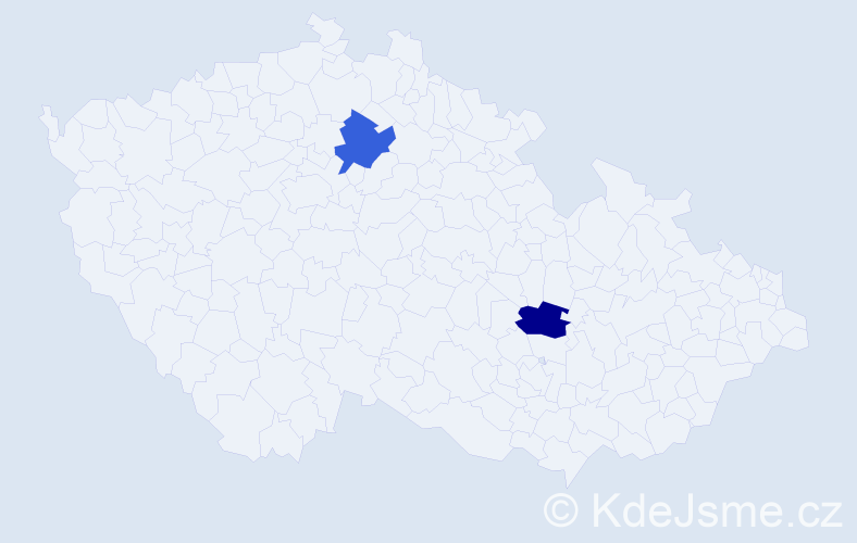 Jméno: 'Babett', počet výskytů 2 v celé ČR