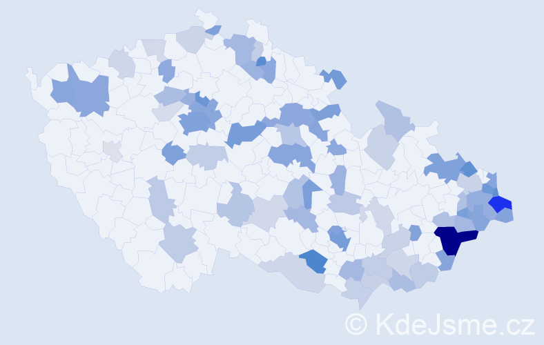 Jméno: 'Rut', počet výskytů 167 v celé ČR