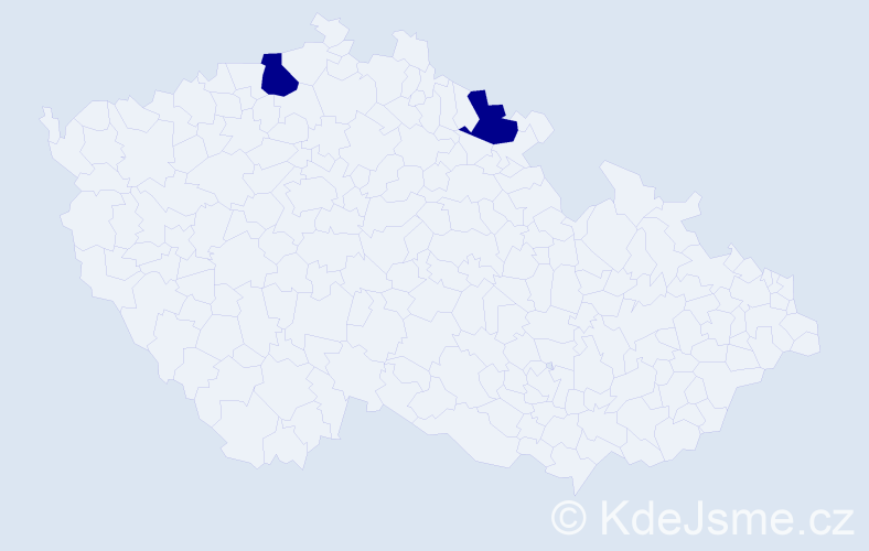 Jméno: 'Fernand', počet výskytů 2 v celé ČR