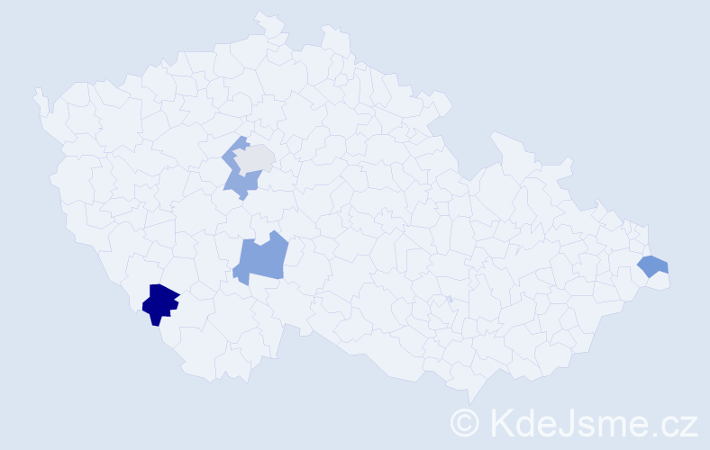 Jméno: 'Natálie Ema', počet výskytů 5 v celé ČR