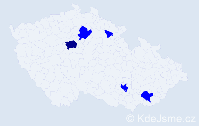 Jméno: 'Viktoria Anna', počet výskytů 6 v celé ČR