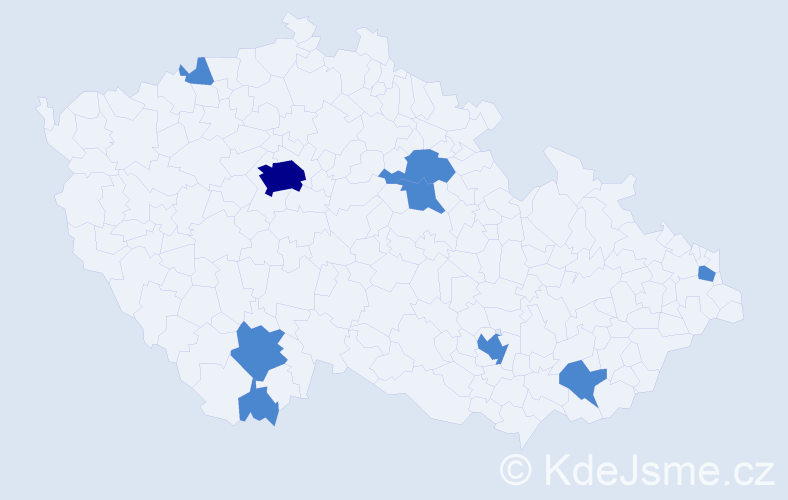 Jméno: 'Eddie', počet výskytů 11 v celé ČR