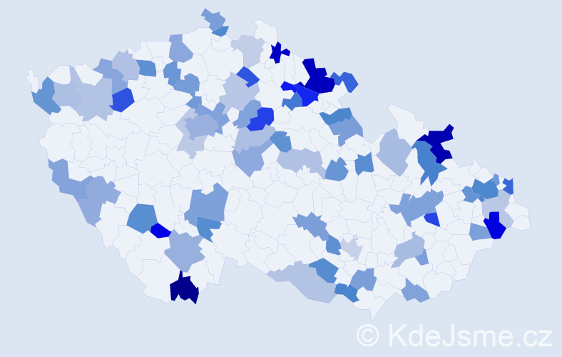 Jméno: 'Agneša', počet výskytů 114 v celé ČR