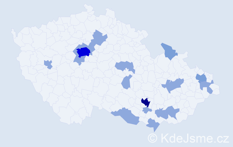 Jméno: 'Alessia', počet výskytů 31 v celé ČR
