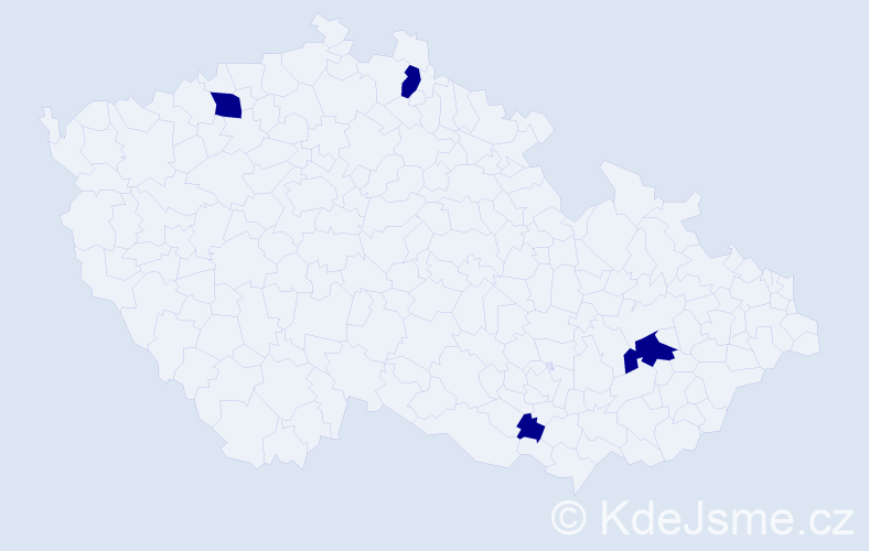 Jméno: 'Daniel Stanislav', počet výskytů 4 v celé ČR