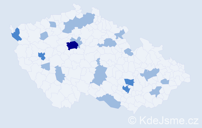 Jméno: 'Gantulga', počet výskytů 31 v celé ČR