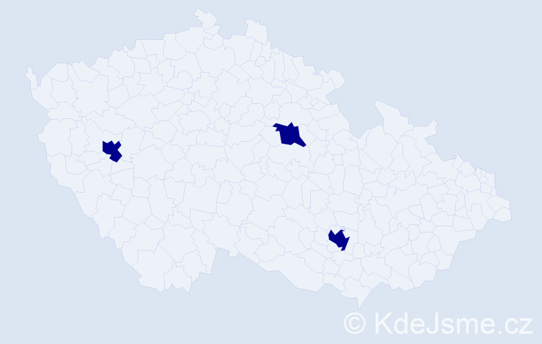 Jméno: 'Lou', počet výskytů 3 v celé ČR