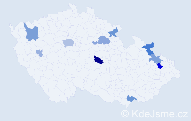 Jméno: 'Vasileios', počet výskytů 13 v celé ČR