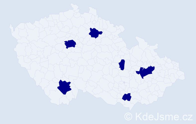 Jméno: 'Neda', počet výskytů 6 v celé ČR