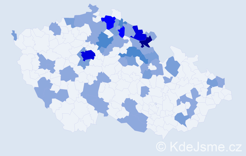 Jméno: 'Grazyna', počet výskytů 110 v celé ČR