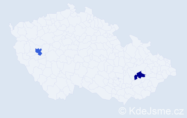 Jméno: 'Thi Ngoc', počet výskytů 2 v celé ČR