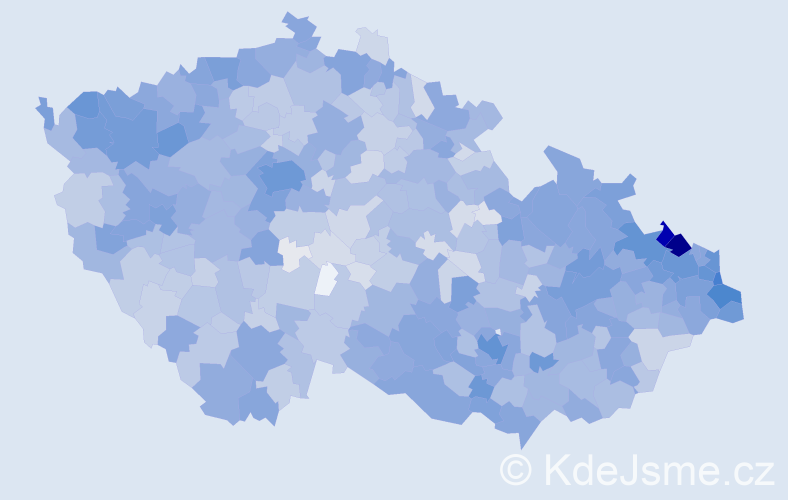 Jméno: 'Vilém', počet výskytů 6430 v celé ČR
