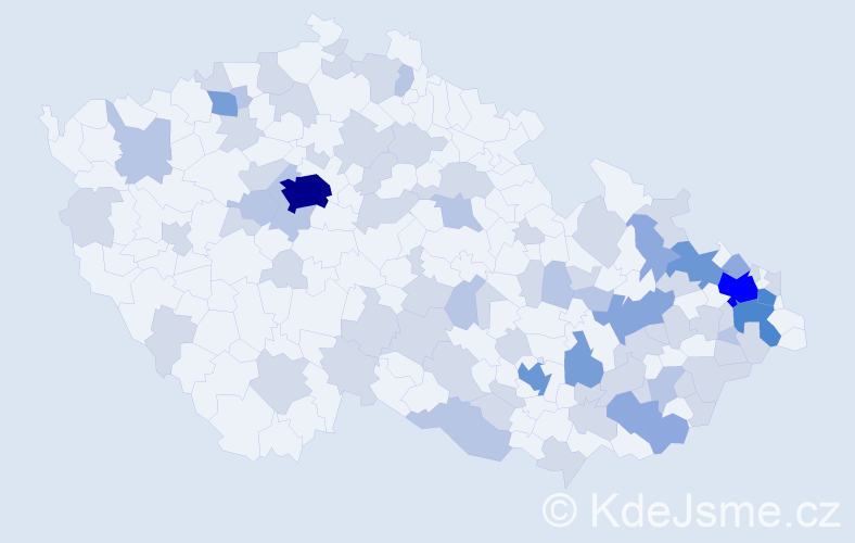 Jméno: 'Horymír', počet výskytů 160 v celé ČR