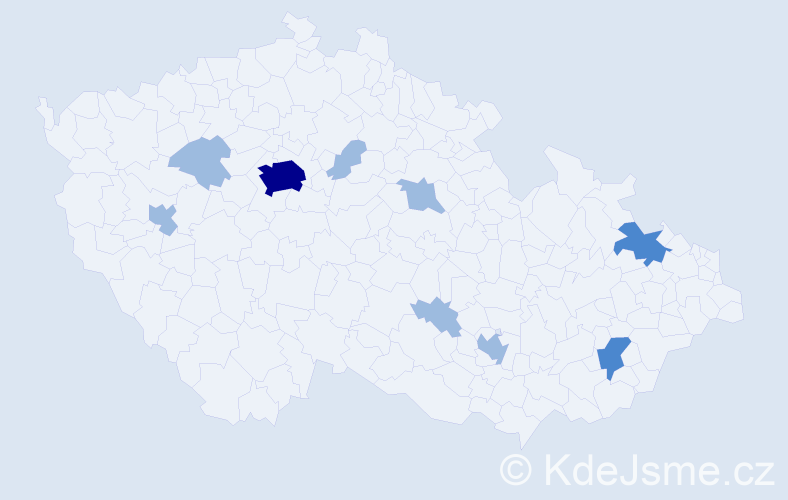 Jméno: 'Manon', počet výskytů 14 v celé ČR