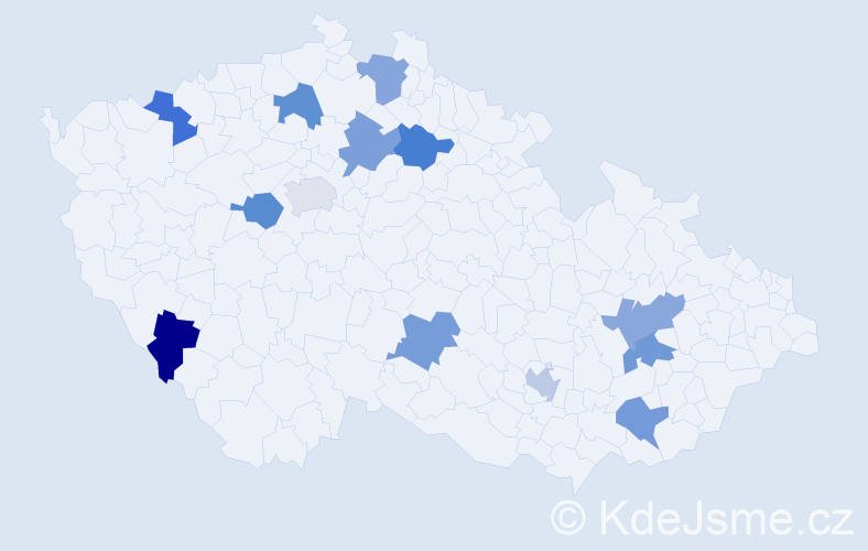 Jméno: 'Dorka', počet výskytů 13 v celé ČR