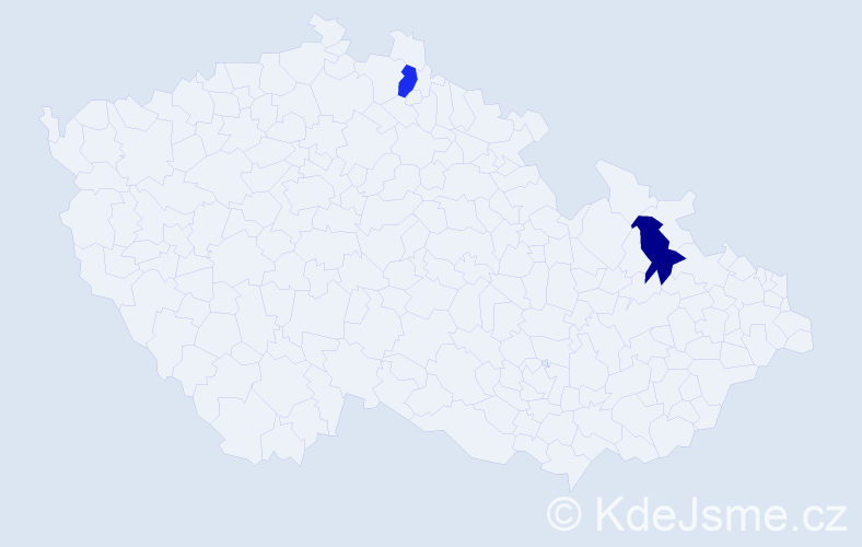 Jméno: 'Nicolas Thomas', počet výskytů 2 v celé ČR