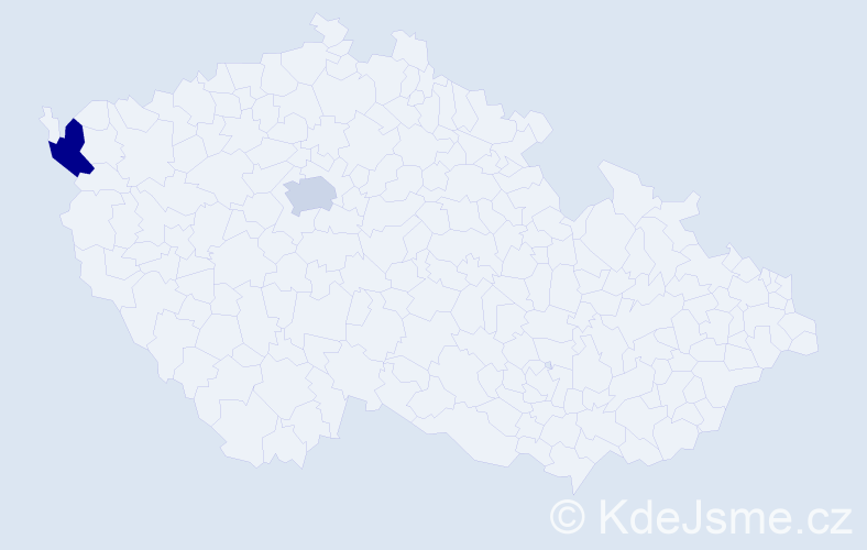 Jméno: 'Maja Anna', počet výskytů 2 v celé ČR