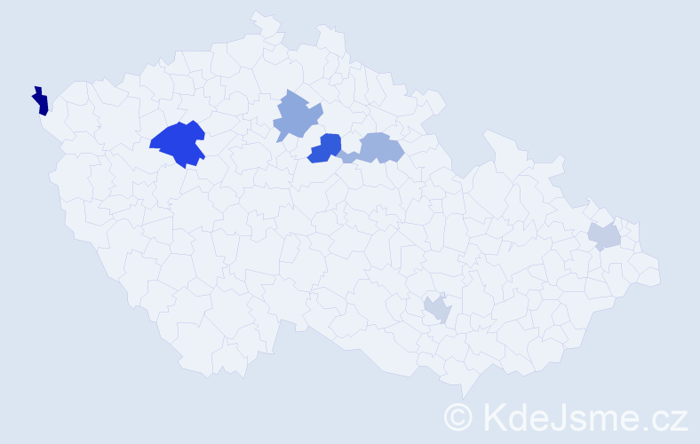 Jméno: 'Ngoc Manh', počet výskytů 8 v celé ČR