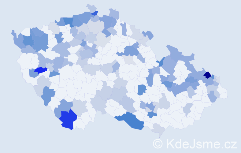 Jméno: 'Heřman', počet výskytů 249 v celé ČR