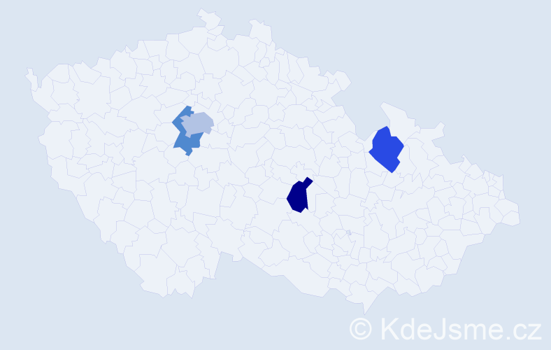 Jméno: 'Davit', počet výskytů 5 v celé ČR