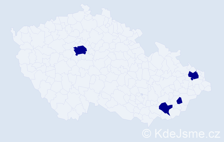 Jméno: 'Sara Marie', počet výskytů 4 v celé ČR