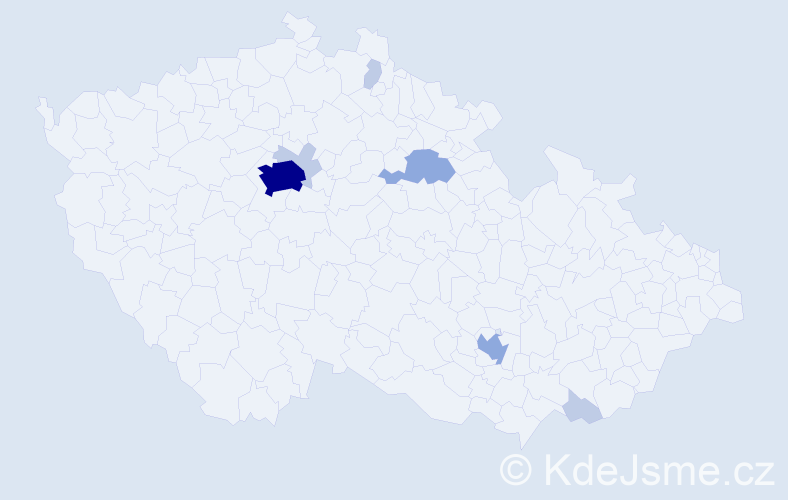 Jméno: 'Mahmoud', počet výskytů 17 v celé ČR
