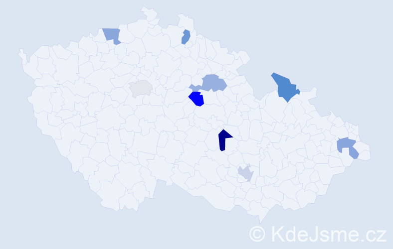 Jméno: 'Veleslava', počet výskytů 9 v celé ČR