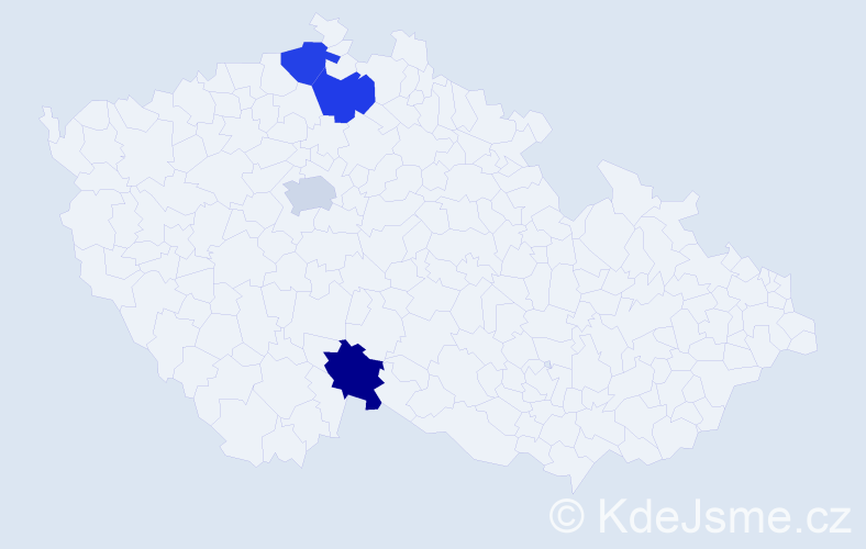 Jméno: 'Radim Josef', počet výskytů 4 v celé ČR
