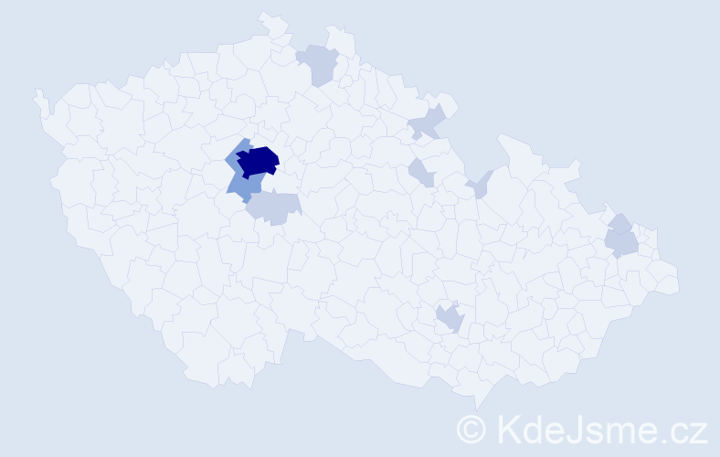Jméno: 'Kazi', počet výskytů 23 v celé ČR